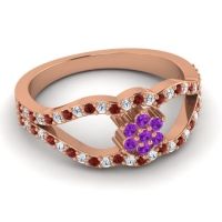 Floral Pave Koza Ring