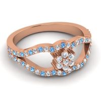 Floral Pave Koza Ring