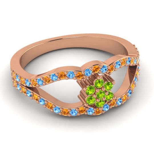 Floral Pave Koza Ring