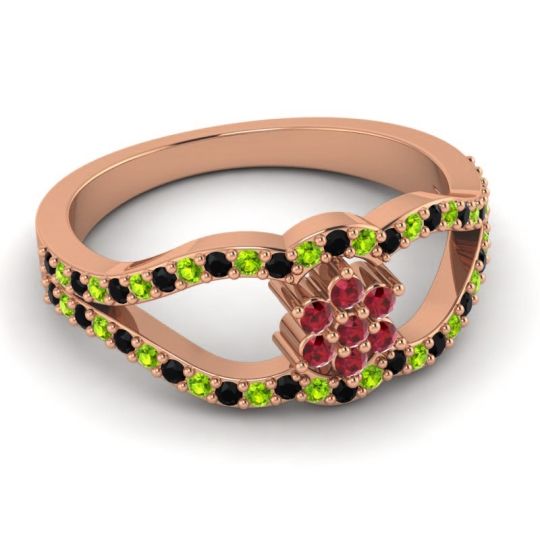 Floral Pave Koza Ring