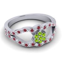 Floral Pave Koza Ring