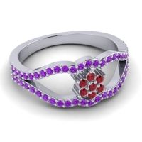 Floral Pave Koza Ring