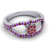 Floral Pave Koza Ring