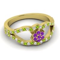 Floral Pave Koza Ring