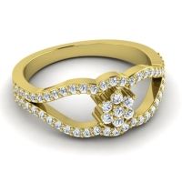 Floral Pave Koza Ring