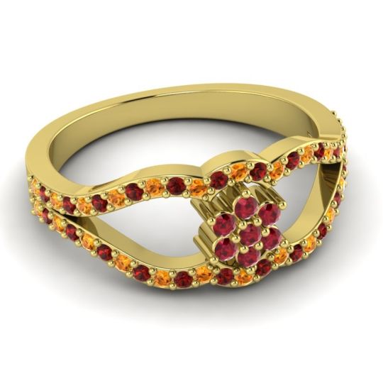 Floral Pave Koza Ring