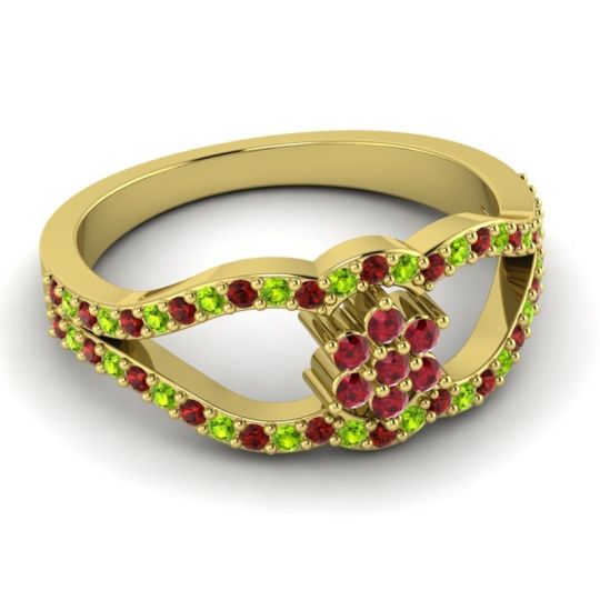 Floral Pave Koza Ring