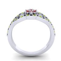 Floral Pave Koza Ring