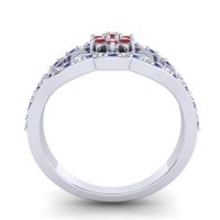 Floral Pave Koza Ring