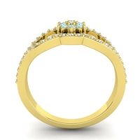 Floral Pave Koza Ring