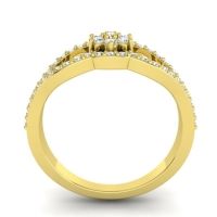 Floral Pave Koza Ring