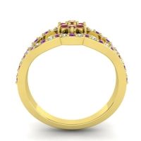 Floral Pave Koza Ring