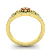 Floral Pave Koza Ring