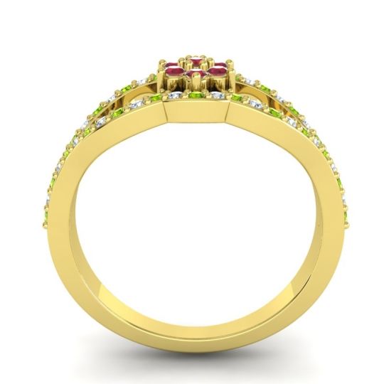 Floral Pave Koza Ring