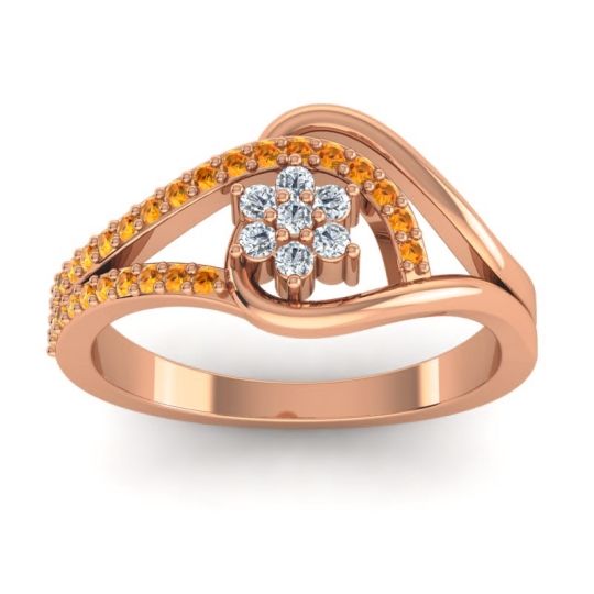 Floral Pave Puspin Ring