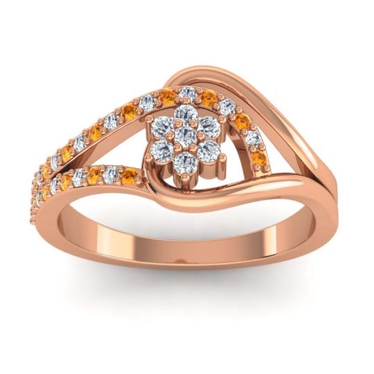 Floral Pave Puspin Ring