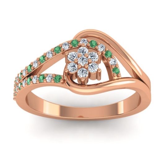 Floral Pave Puspin Ring