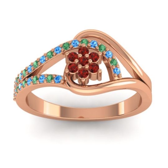 Floral Pave Puspin Ring