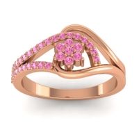 Pink Tourmaline Fashion Ring In 14K Rose Gold – Puspin Simple Ring