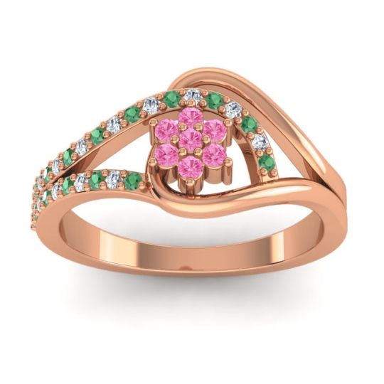 Floral Pave Puspin Ring