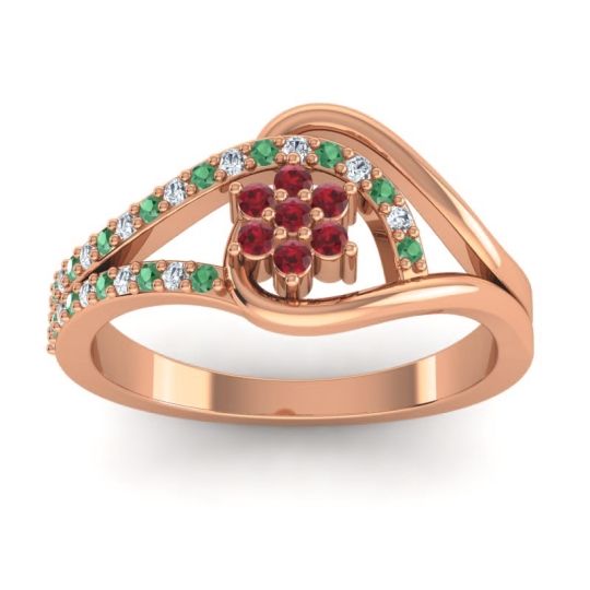 Floral Pave Puspin Ring