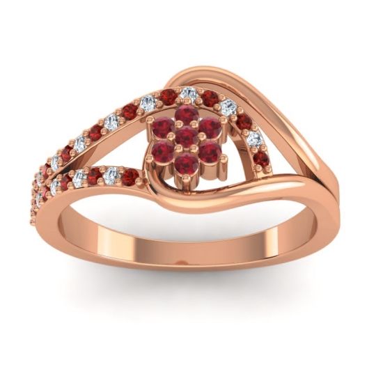 Floral Pave Puspin Ring