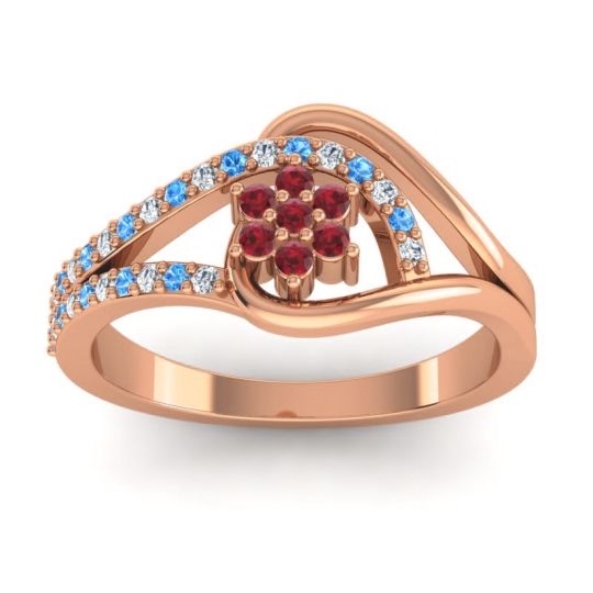 Floral Pave Puspin Ring