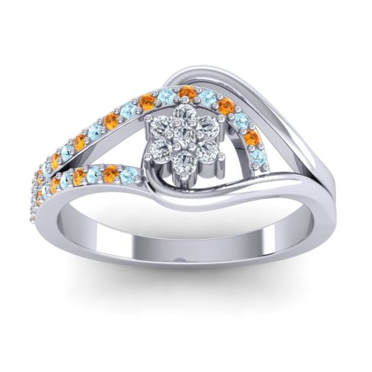 Floral Pave Puspin Ring