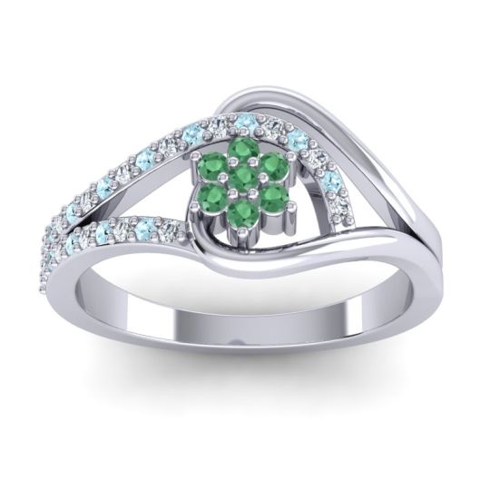 Floral Pave Puspin Ring