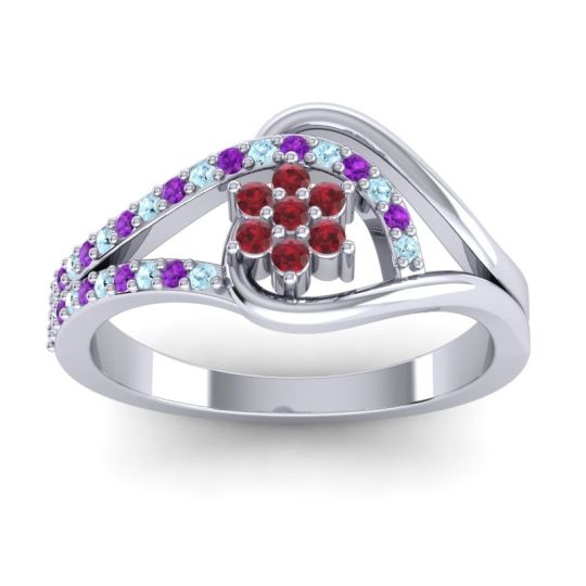 Floral Pave Puspin Ring