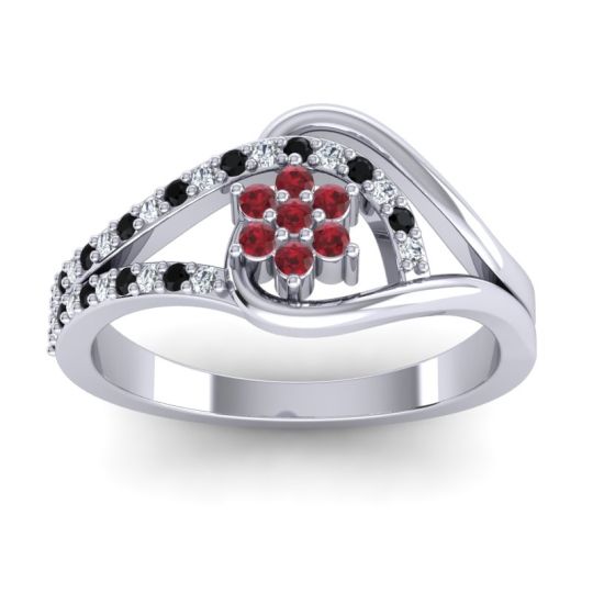 Floral Pave Puspin Ring