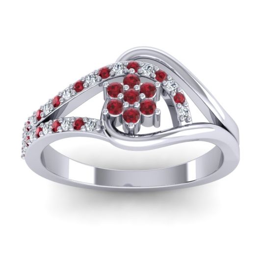 Floral Pave Puspin Ring