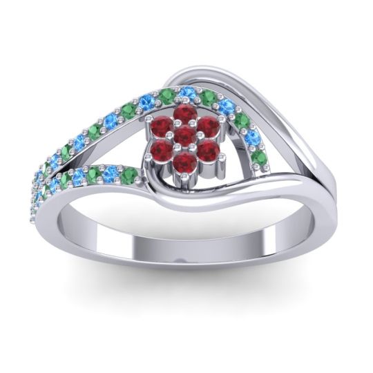 Floral Pave Puspin Ring