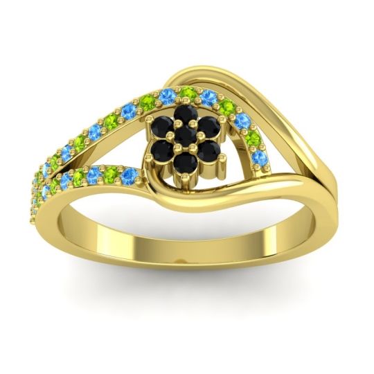 Floral Pave Puspin Ring