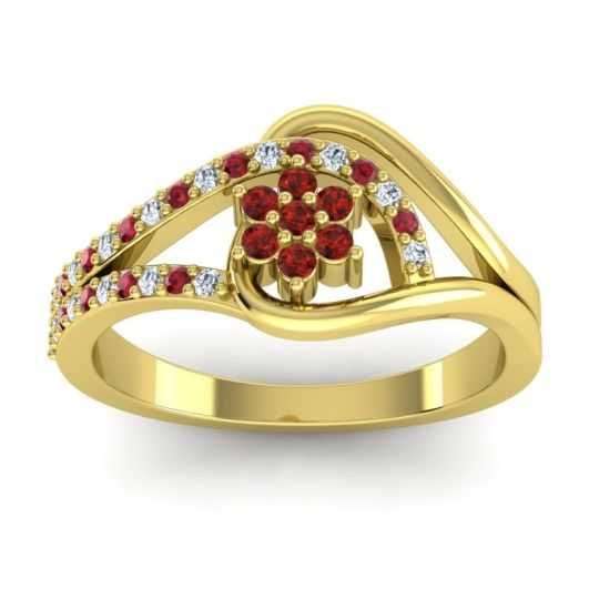 Floral Pave Puspin Ring