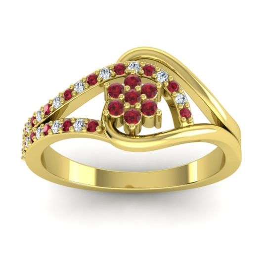 Floral Pave Puspin Ring