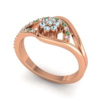 Floral Pave Puspin Ring