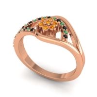 Floral Pave Puspin Ring