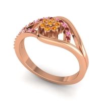 Floral Pave Puspin Ring