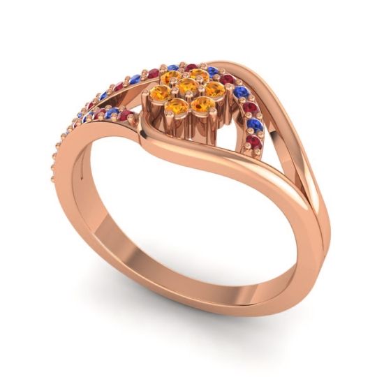 Floral Pave Puspin Ring