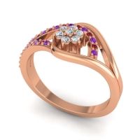 Floral Pave Puspin Ring