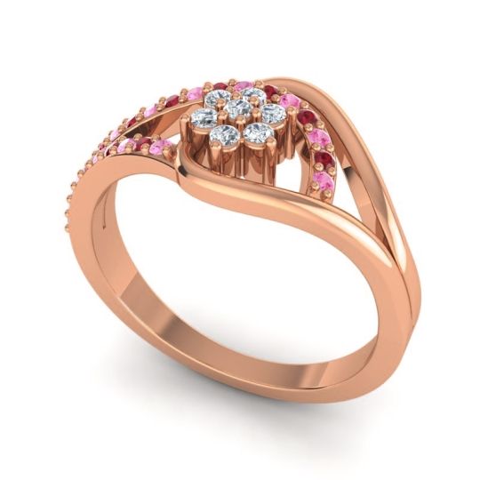 Floral Pave Puspin Ring