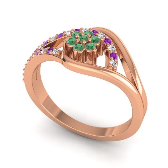 Floral Pave Puspin Ring