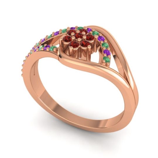 Floral Pave Puspin Ring