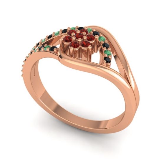 Floral Pave Puspin Ring