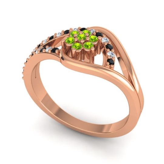 Floral Pave Puspin Ring