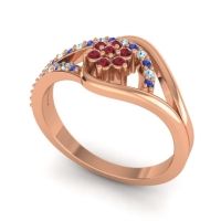 Floral Pave Puspin Ring