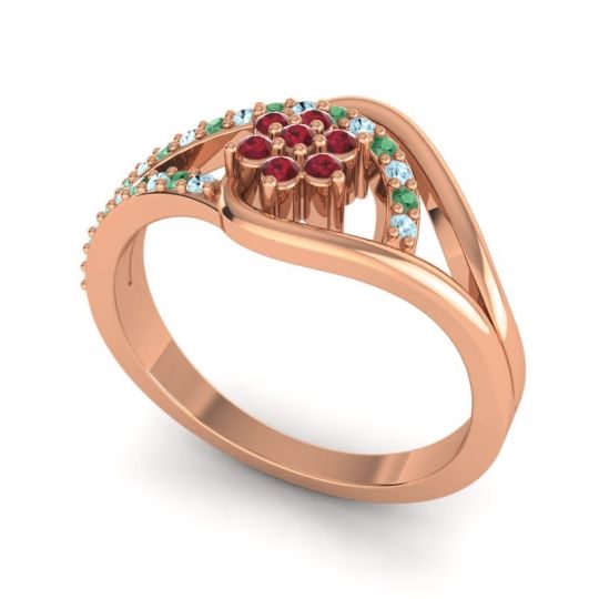 Floral Pave Puspin Ring