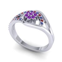 Floral Pave Puspin Ring