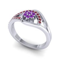 Floral Pave Puspin Ring